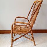 Paire de fauteuils en rotin