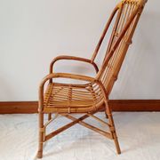 Pair of rattan armchairs