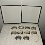 10 Christofle silver-plated knife rests