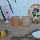 Deux mugs / tasses en grès - vintage