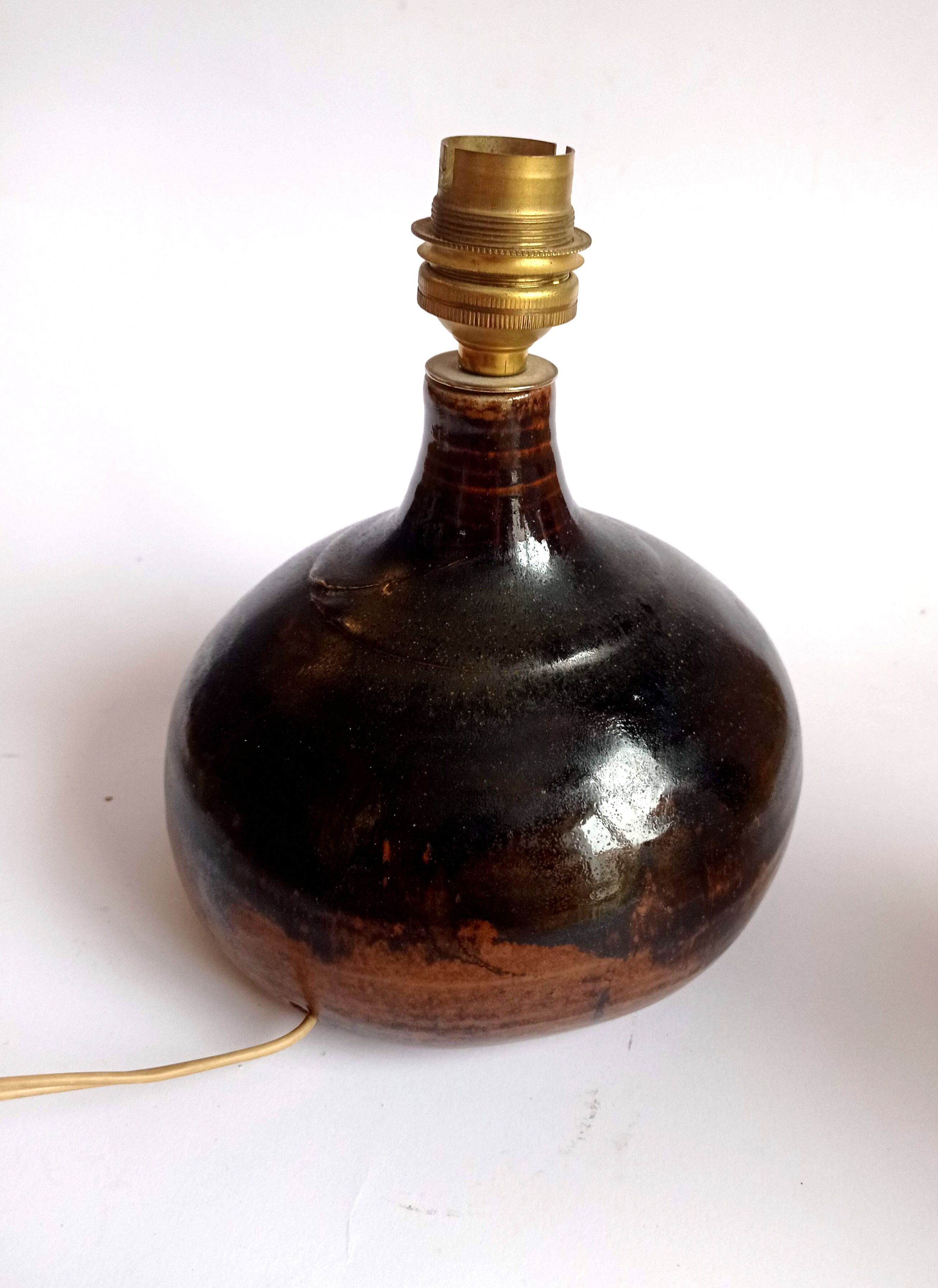 Stoneware lamp from La Borne