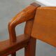 Ensemble de 4 chaises de salle à manger Art Nouveau / Jugendstil avec revêtement rouge