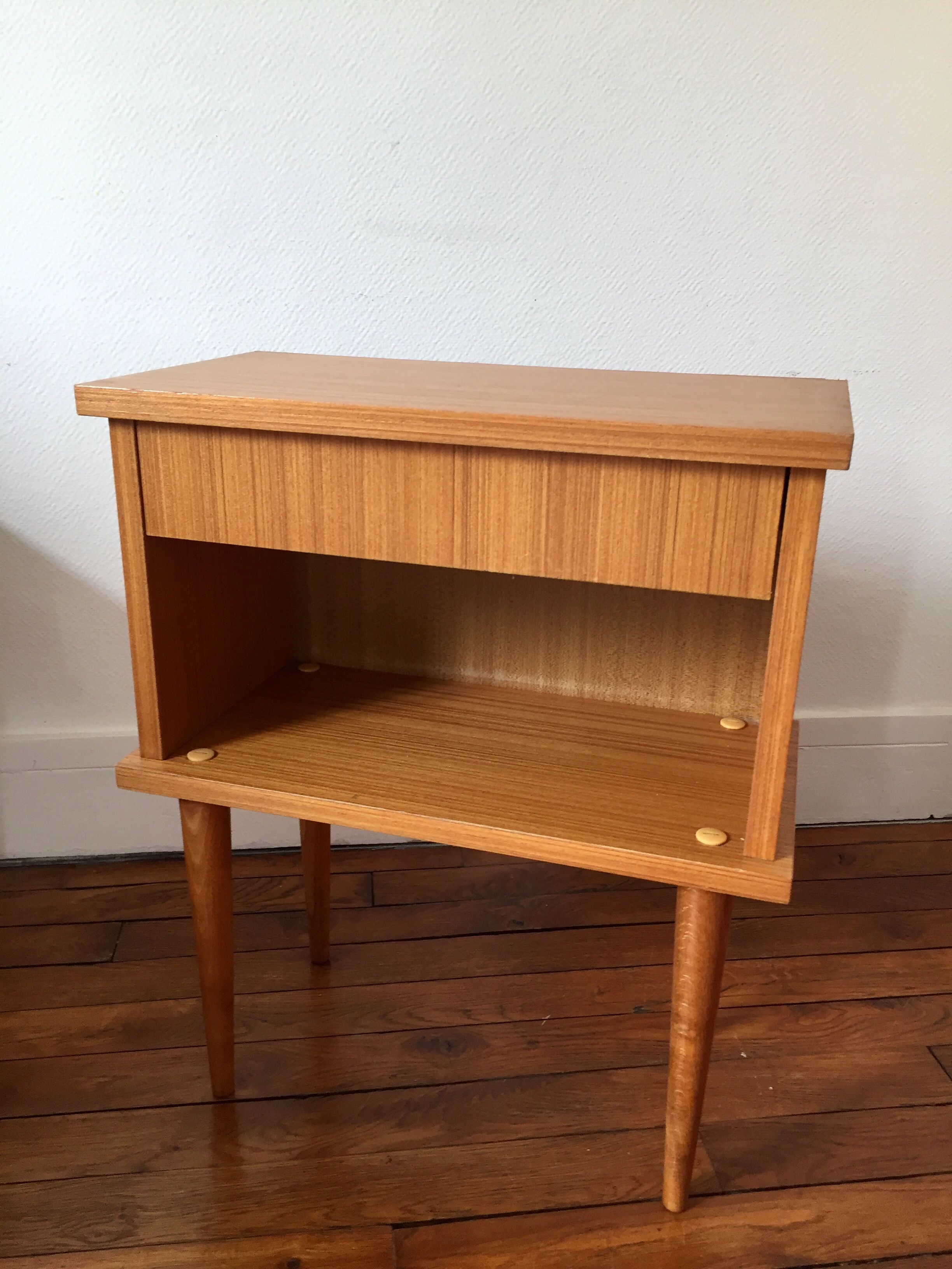 50s bedside table with drawer