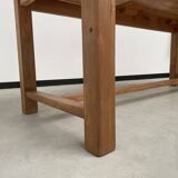 Solid pine table with its extension, 1950s