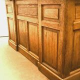 Flat desk with 20th century solid oak boxes