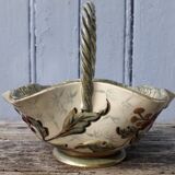 Basket trinket bowl Keller and Guerin Lunéville art nouveau