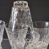 Set of 8 vintage water or digestif glasses in good condition.