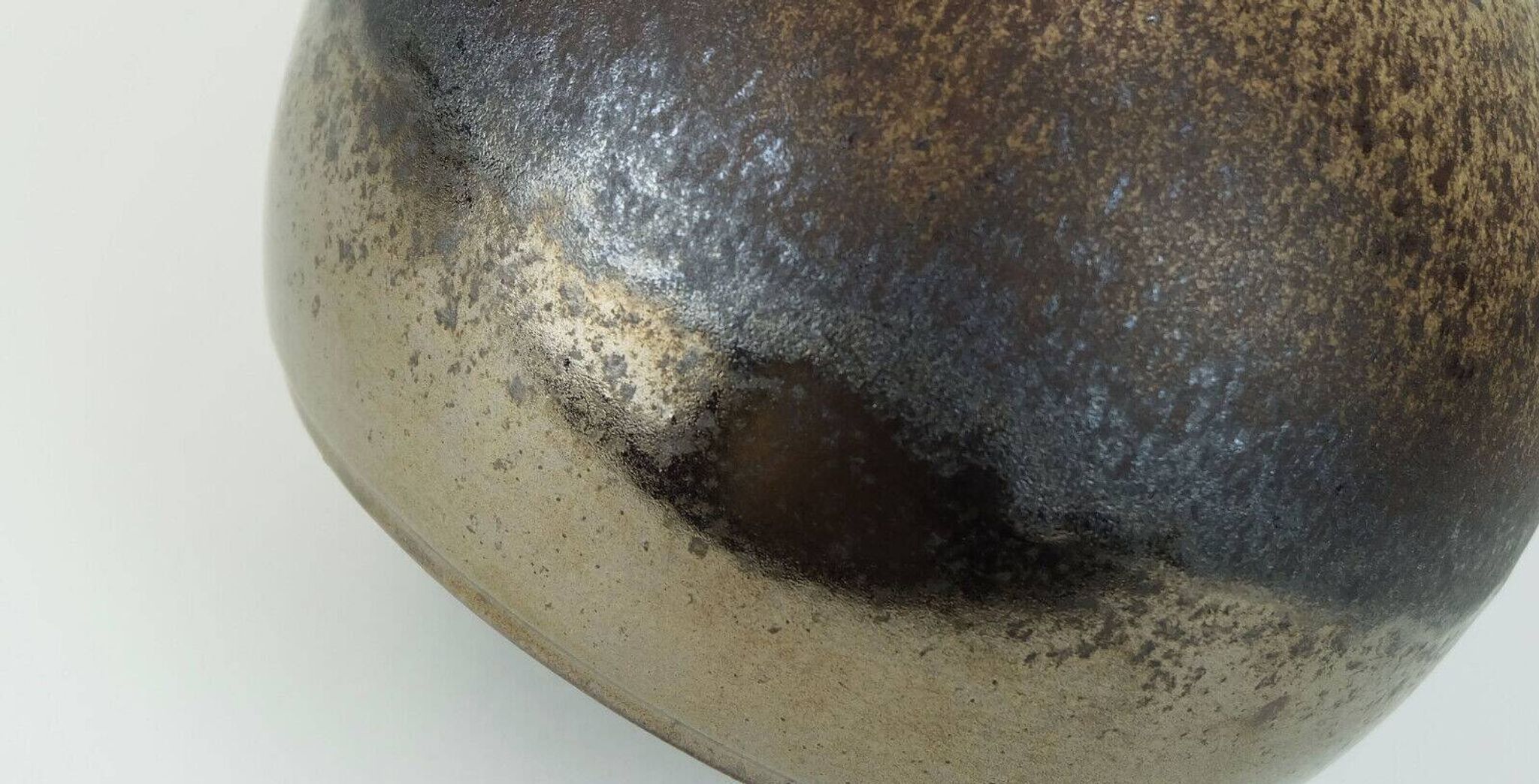 1970s vase steuler-keramik model 308/20 shades of brown and metallic glaze