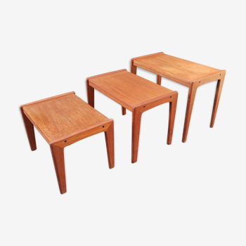 Scandinavian teak trundle tables