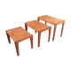 Scandinavian teak trundle tables