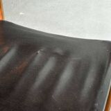 Niels Otto Moller Style Solid Teak Wood Dining Chairs with Leatherette 50s