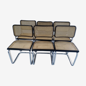 Suite de 2 chaises Cesca B32 par Marcel Breuer, 1986