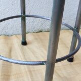 High metal and wood stool