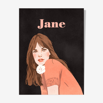 Jane Birkin illustration A3