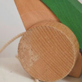 Vintage pulling frog wooden toy