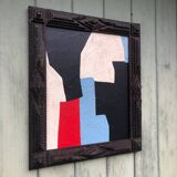 Abstract painting on panel