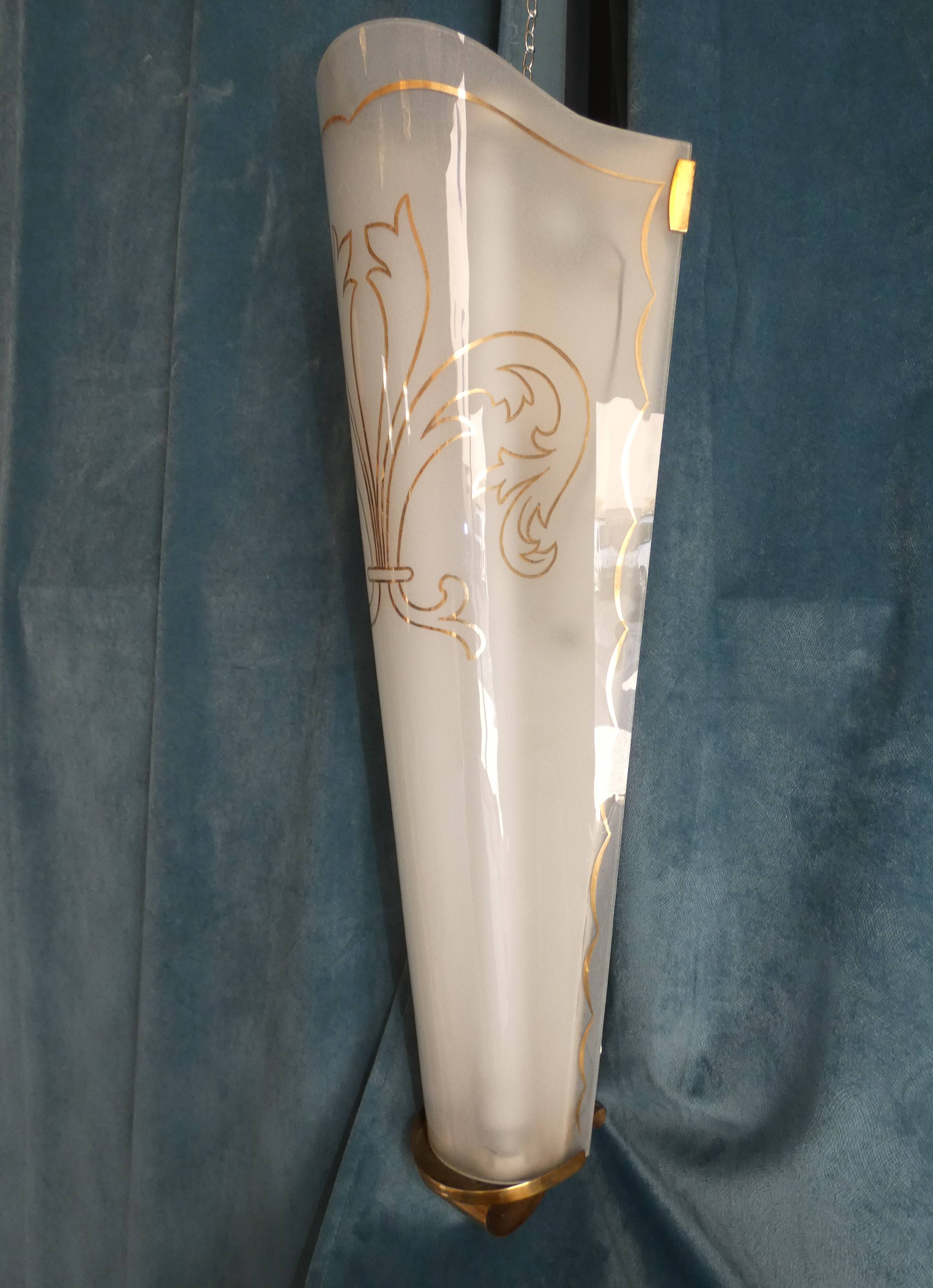 Art deco theatre applied in laiton glass french work 1930