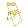 Perforated folding metal chair
