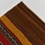 5x7 Traditional Oriental Carpet, Grey & Red Wool Kilim Rug, 135x219