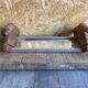 Aperitif Server Vintage Art Deco Wood + Aluminium + Mirror Base #D978
