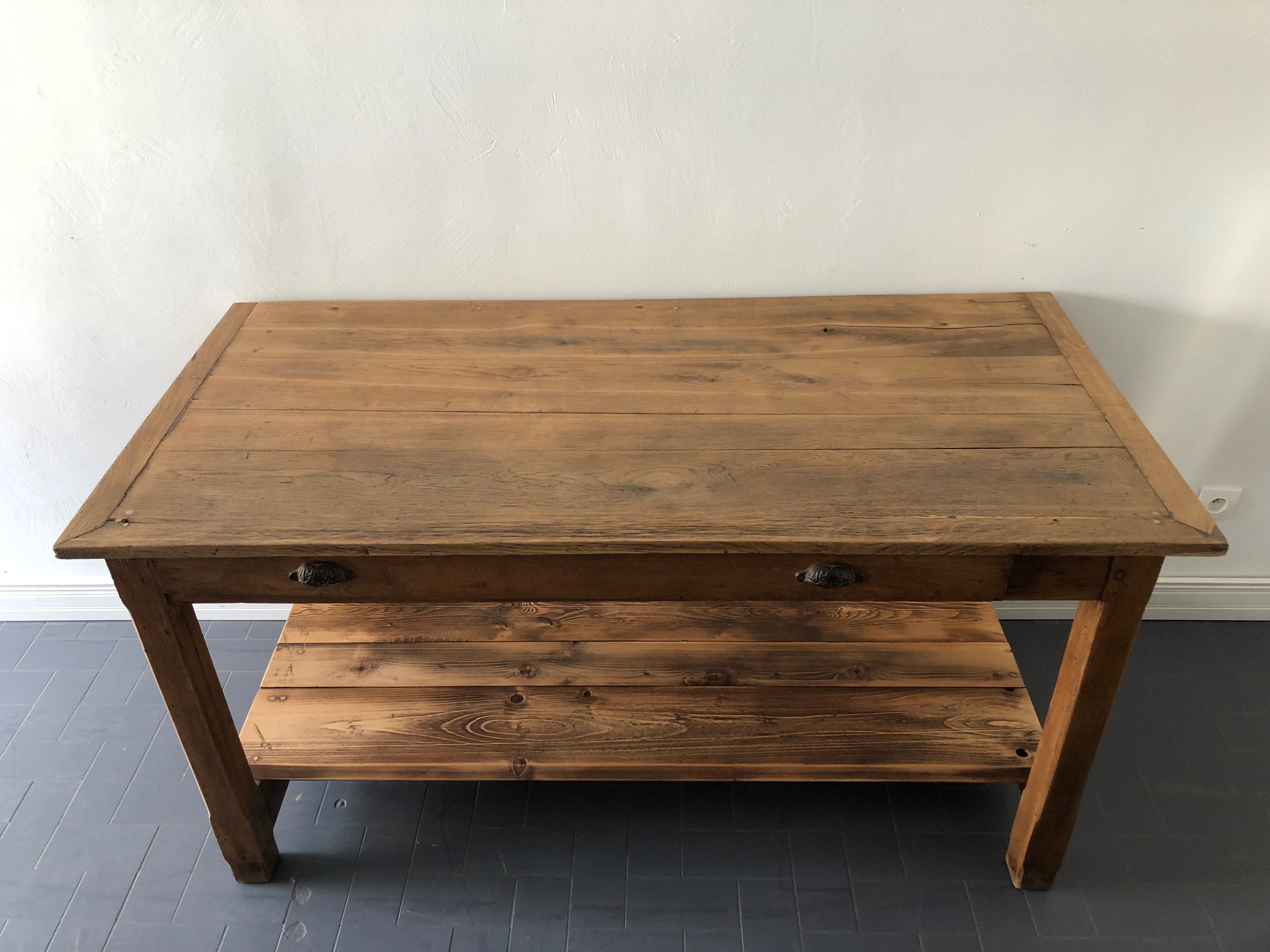 Drapery table, Mercerie, craft furniture early twentieth century