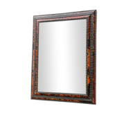 Miroir en bois noirci et écaille de tortue