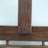 Solid wood log basket with vintage slats