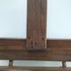 Solid wood log basket with vintage slats