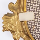 Baroque mirror in golden resin