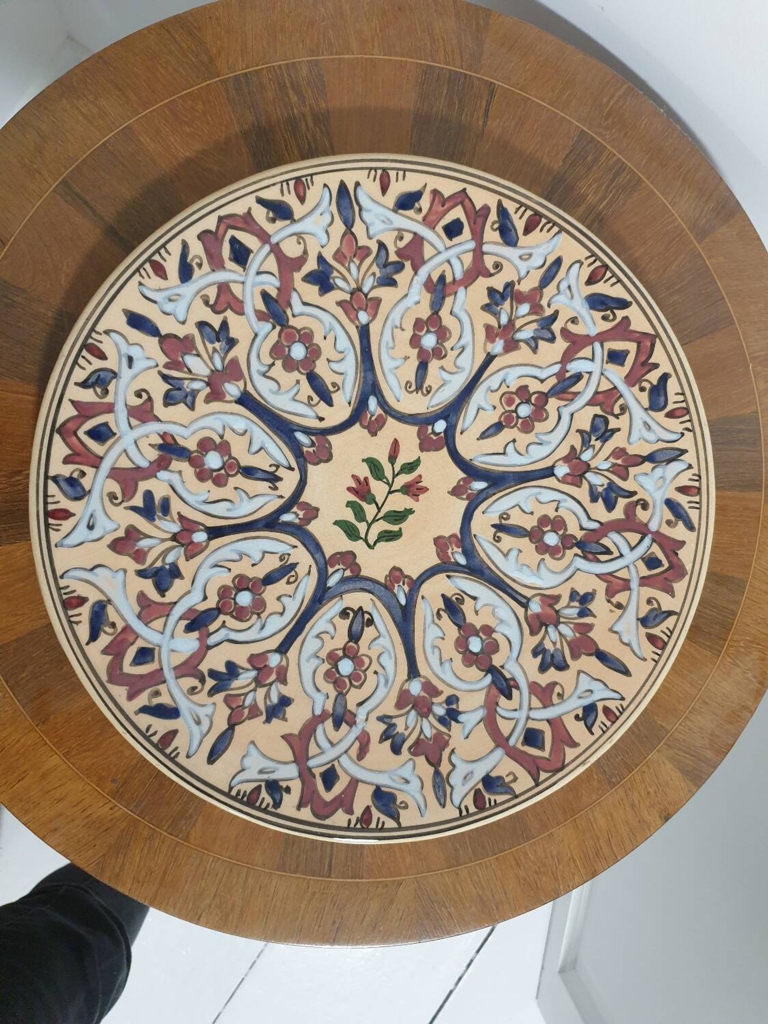 Couscous dish in ceramized terracotta and enamels