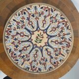 Couscous dish in ceramized terracotta and enamels
