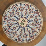 Couscous dish in ceramized terracotta and enamels
