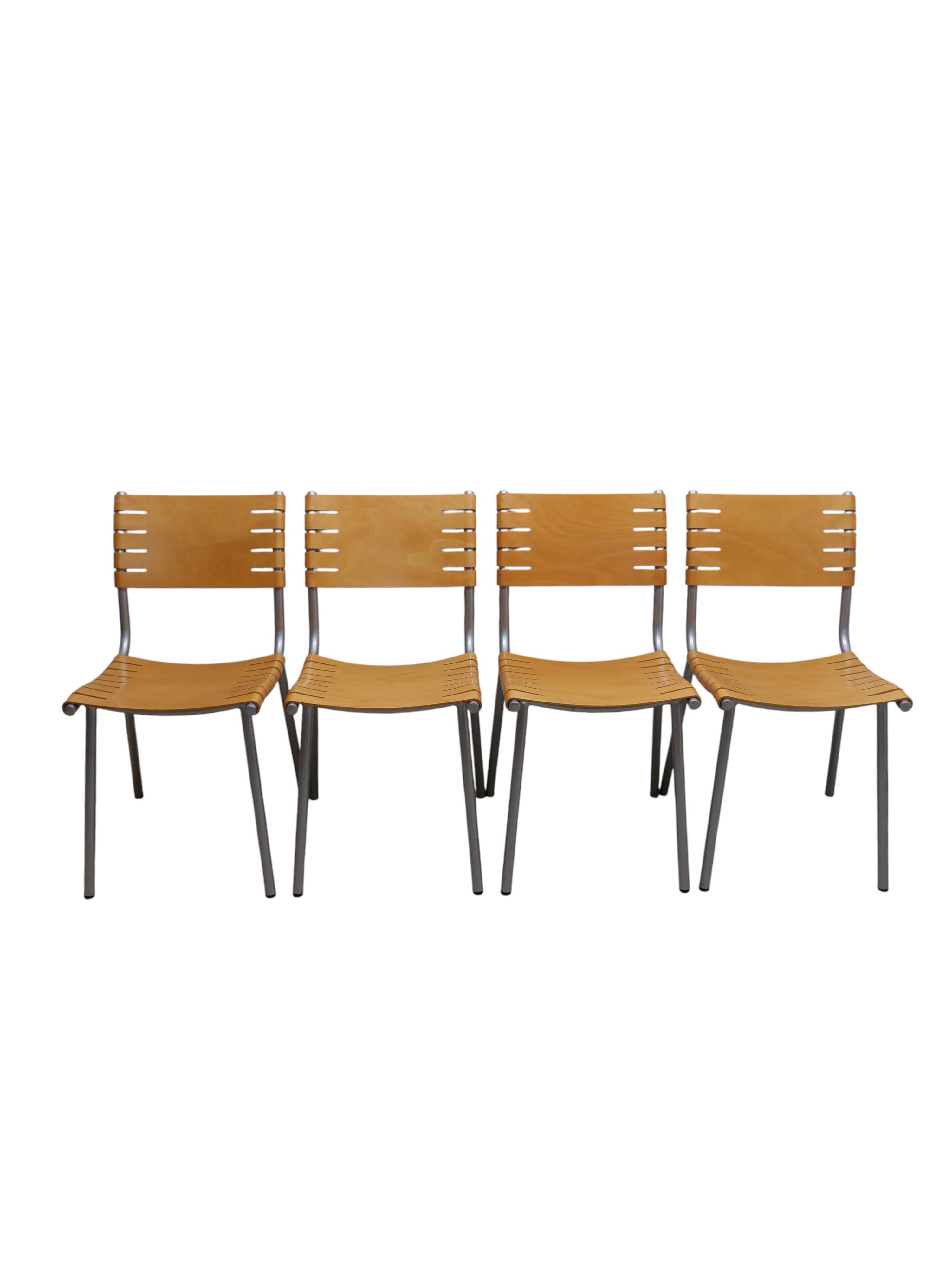 Set of 4 Ruud Jan Kokke chairs for Harvink Holland, 1980s
