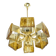 Mid-century design brass and resin pendant, 1960s / Hungary