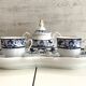 You & Me Coffee Set Fine Italian Porcelain "Belle Époque" Duo Blue