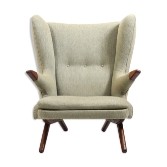 1950s Svend Skipper Bear Lounge Chair Modèle 91 en teck