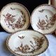 Antique deep plates from the late 19th century, old French crockery.