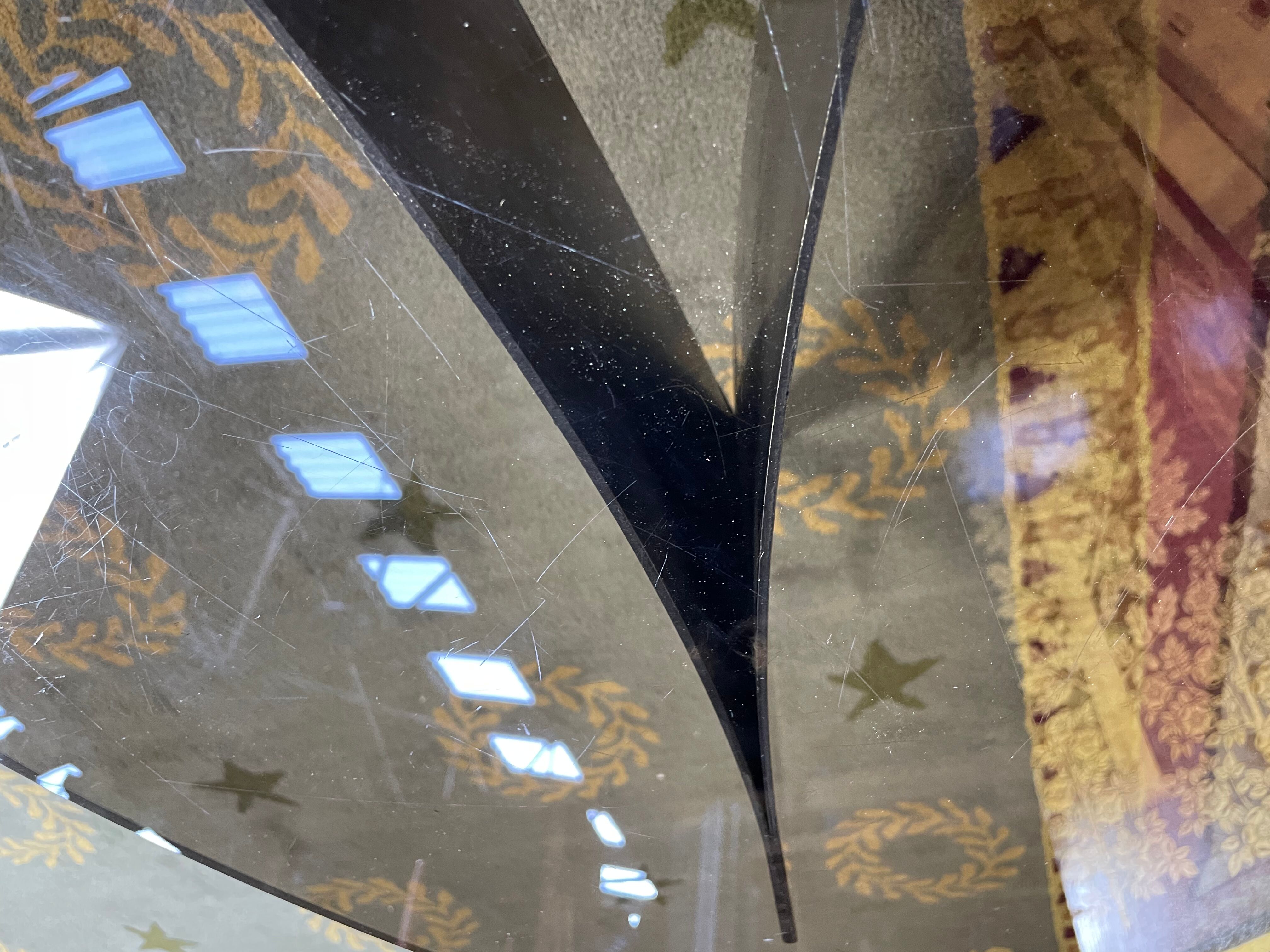 Coffee table 1970 in stainless steel and glass