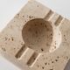 Vintage alabaster ashtray from the 1960s, beige stone, mid-century design, San Gimignano, Italy.