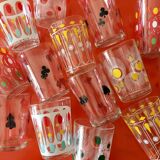 Decorated glasses from the 60s/70s