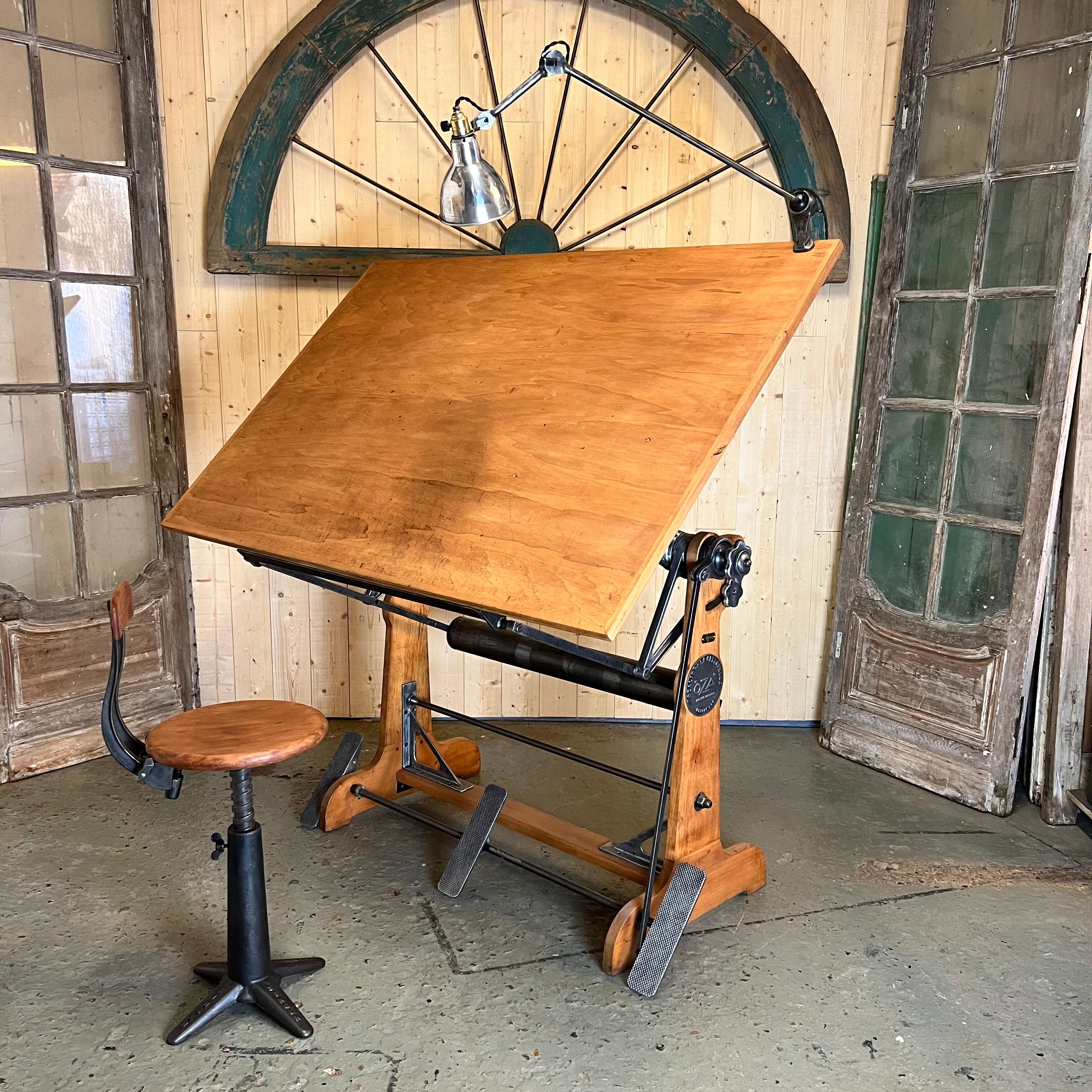 Architect drawing table OZA "La Cellophane" Ozalid Bezon 1920