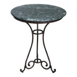 Iron and marble vintage side table, Italy 1980s