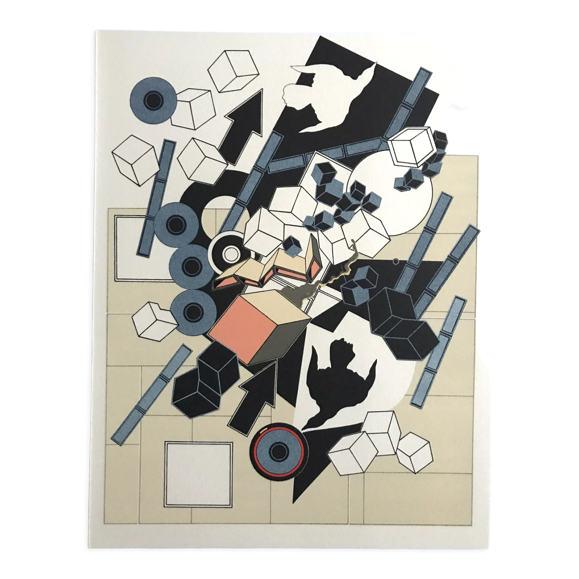 Original lithograph by Alain Le Yaouanc l'air 1978