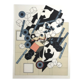 Original lithograph by Alain Le Yaouanc l'air 1978