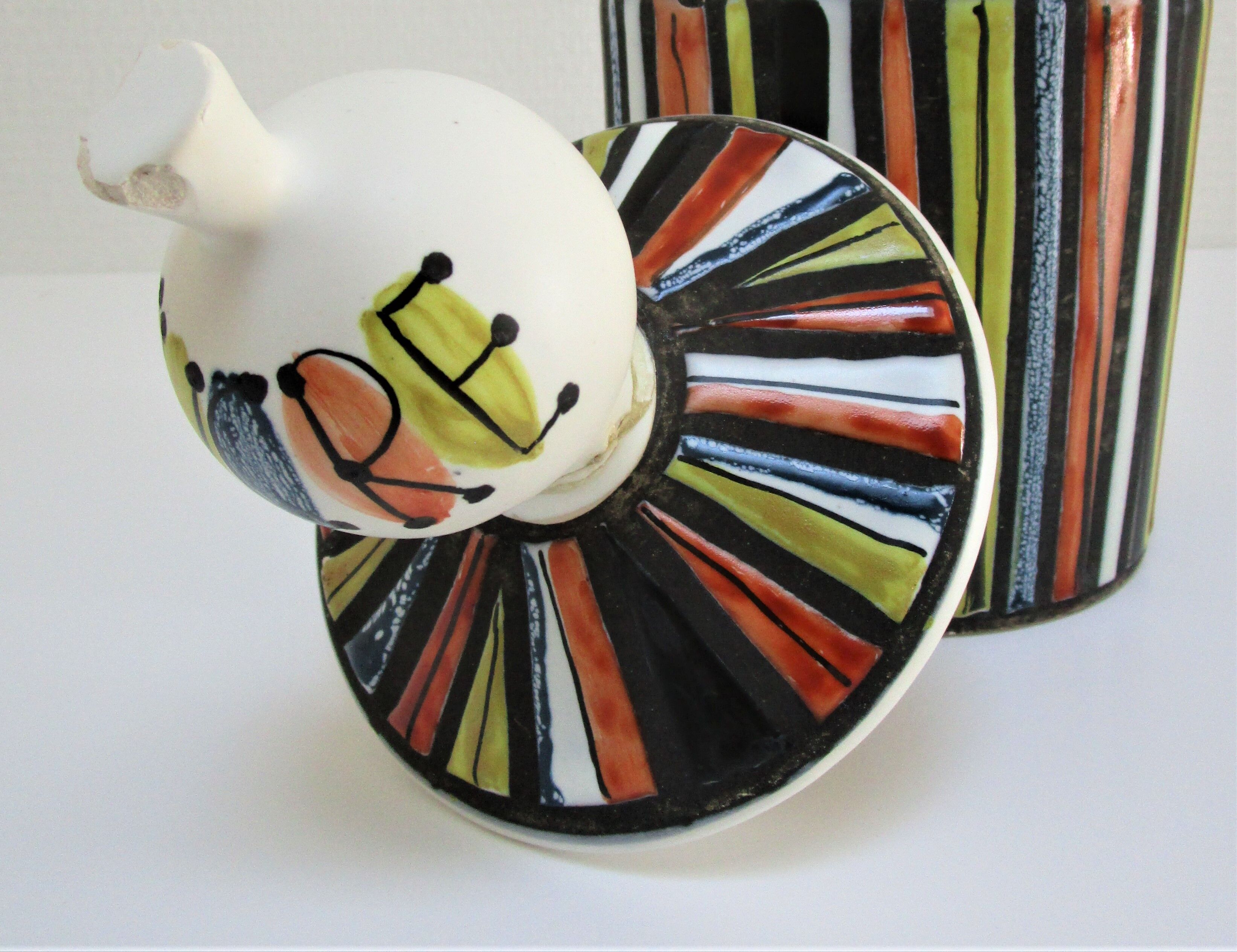 Ceramic sugar pot vallauris decoration pyjamas Roger Capron