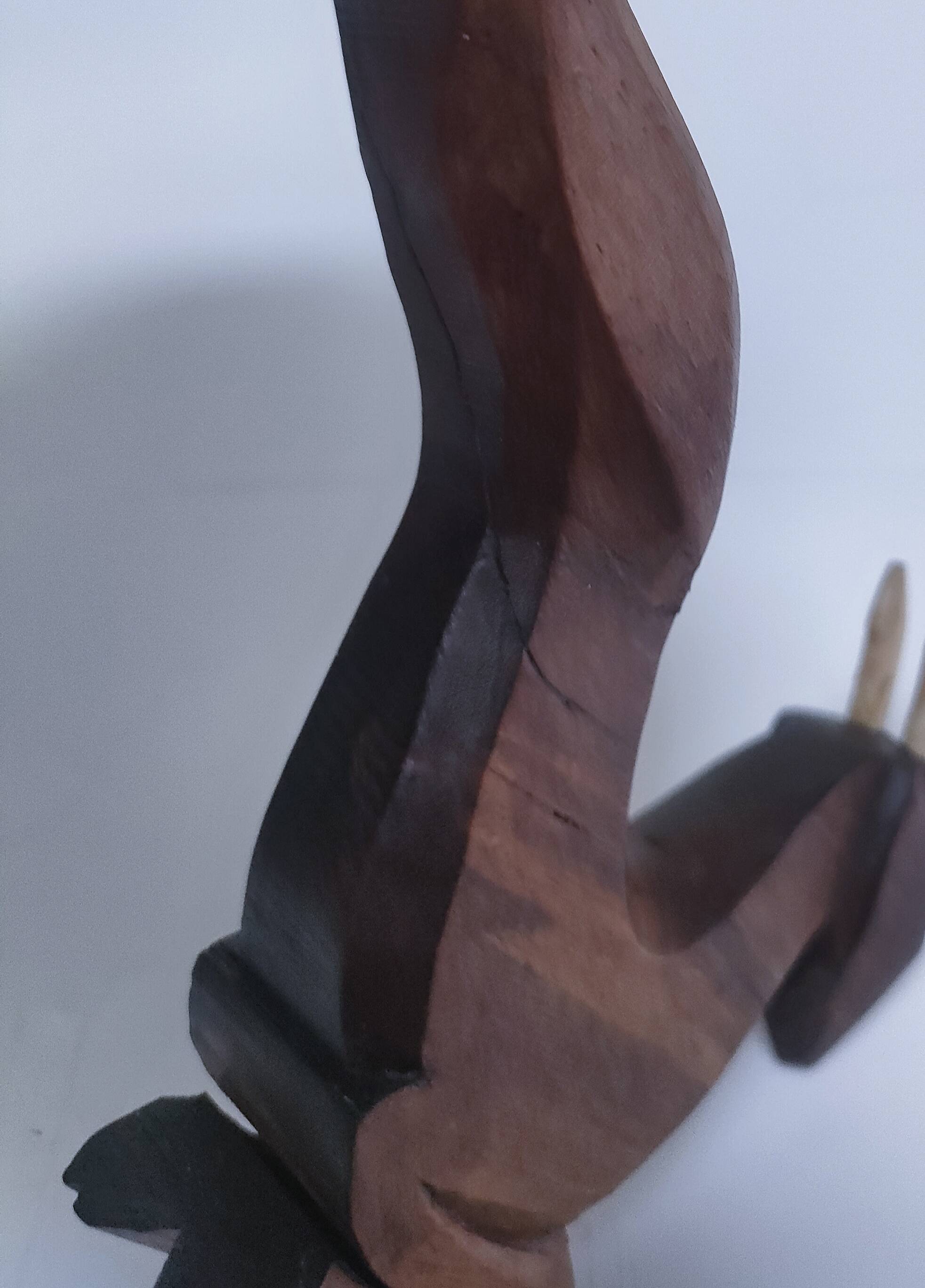 pair of art deco bookends in chamois wood