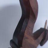 pair of art deco bookends in chamois wood
