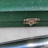 Art Deco salad cutlery in silver-plated metal and horn