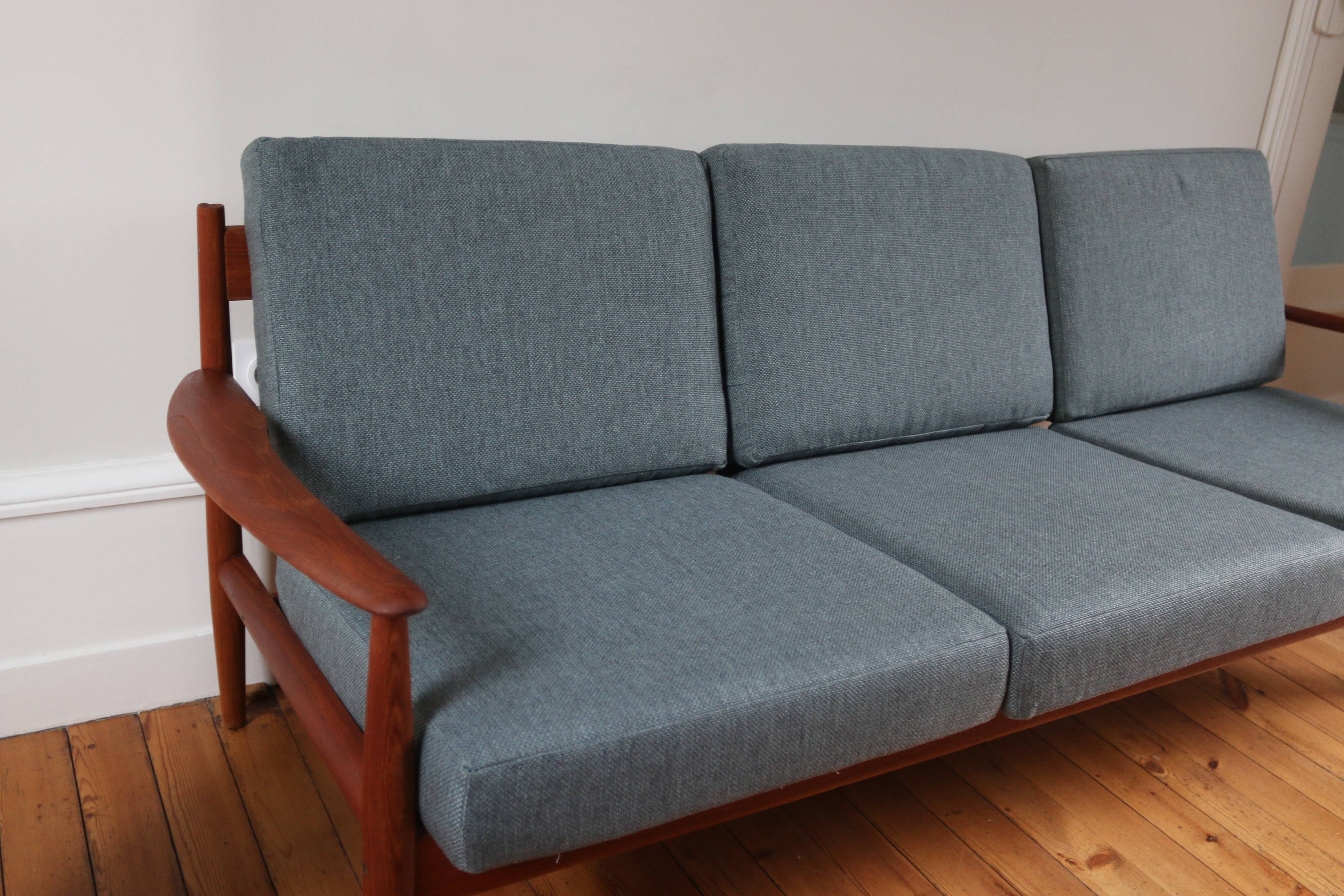 Scandinavian teak bench by Grete Jalk