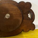 Basket or Pocket Emptying from the 1950s in Carved Wood signed A. Bouchez